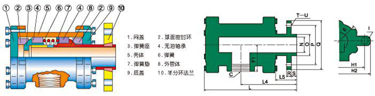 QD型旋转接头(65-100)结构图